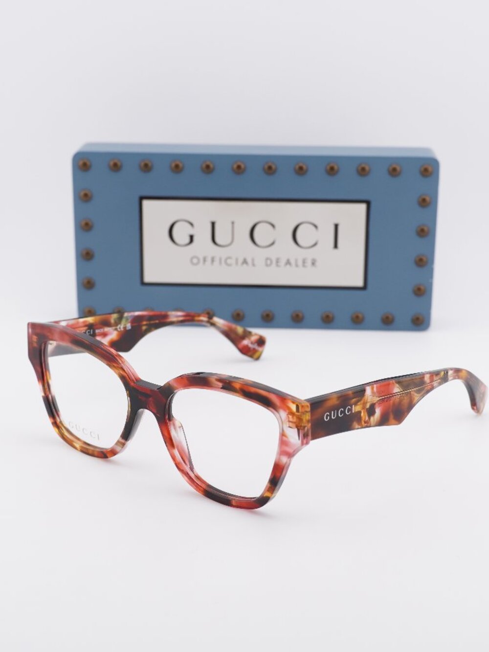 Gucci GG2008O 002 Cat Eye Eyeglasses - Red Havana 54mm